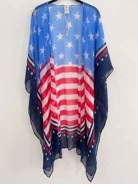 NWT Raj American Flag Kimono/Duster